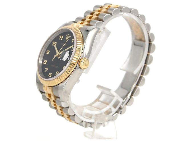 Rolex Datejust Edelstahl x Gelbgold Schwarz - Ansicht 2