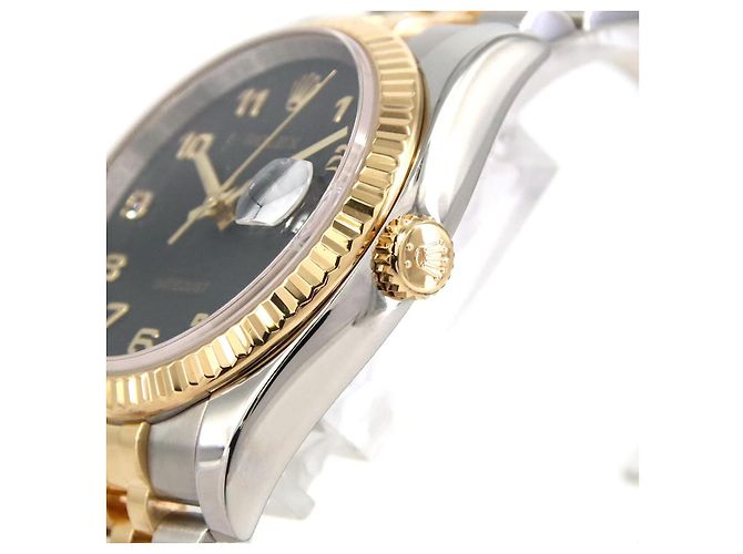 Rolex Datejust Edelstahl x Gelbgold Schwarz - Ansicht 5