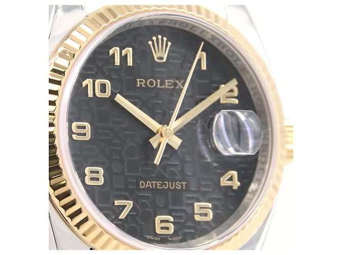 Rolex Datejust Edelstahl x Gelbgold Schwarz - Ansicht 6