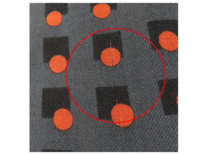 Hermès Sciarpa in cashmere grande Hermes Stall Dot Marrone - vista 11