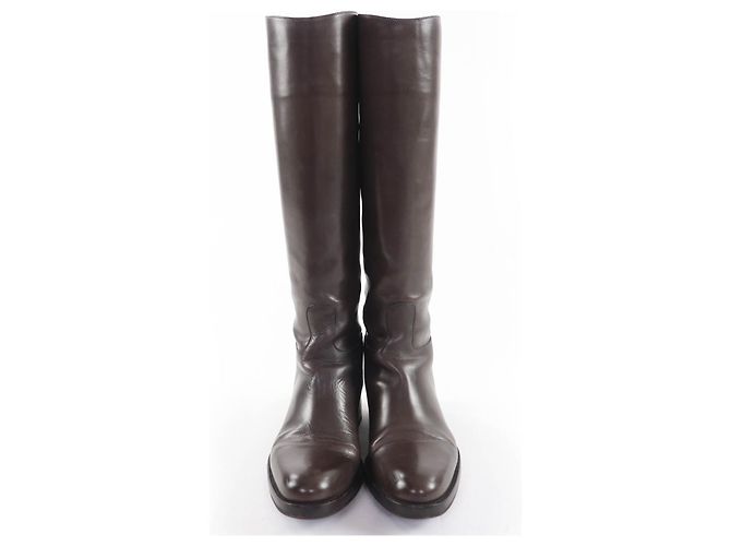 Autre Marque Stivali in pelle Sartore Bronzo Marrone scuro - vista 4