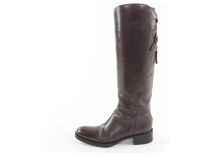 Autre Marque Stivali in pelle Sartore Bronzo Marrone scuro - vista 5