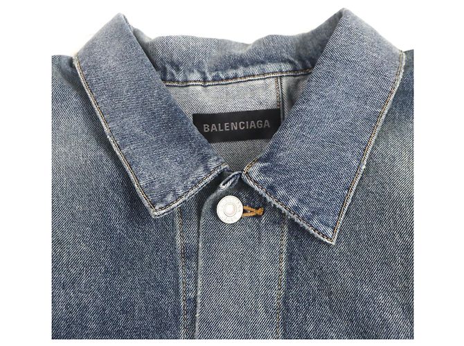 Chaqueta vaquera desconstruida con paneles Balenciaga Azul - vista 2