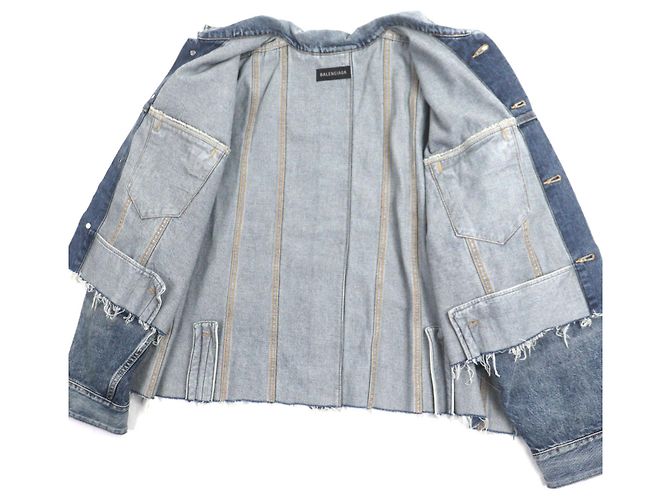 Chaqueta vaquera desconstruida con paneles Balenciaga Azul - vista 4