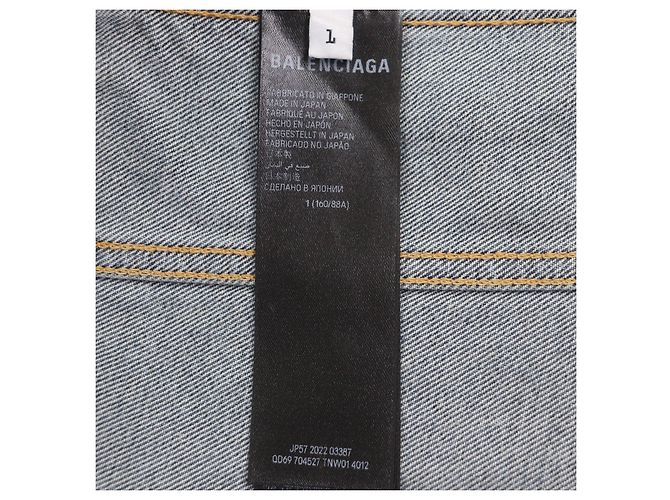 Chaqueta vaquera desconstruida con paneles Balenciaga Azul - vista 7