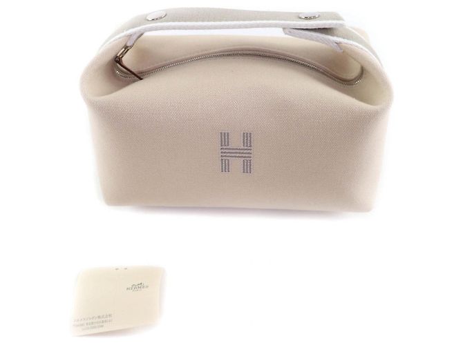 Pochette Bride a PM de algodón Hermès Beige - vista 2