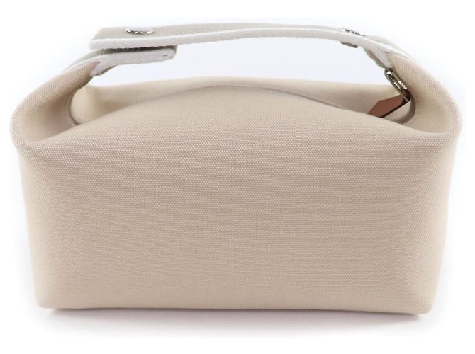 Pochette Bride a PM de algodón Hermès Beige - vista 3