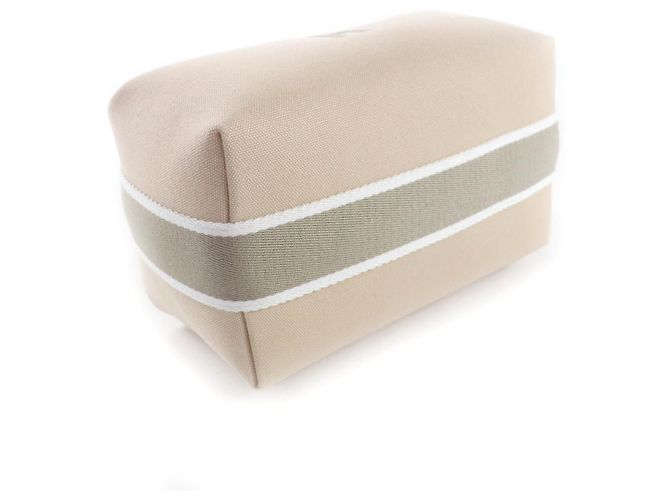 Pochette Bride a PM de algodón Hermès Beige - vista 4