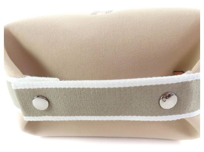 Pochette Bride a PM de algodón Hermès Beige - vista 6