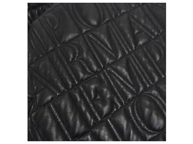 Blouson en cuir d'agneau Emporio Armani Noir - vue 5