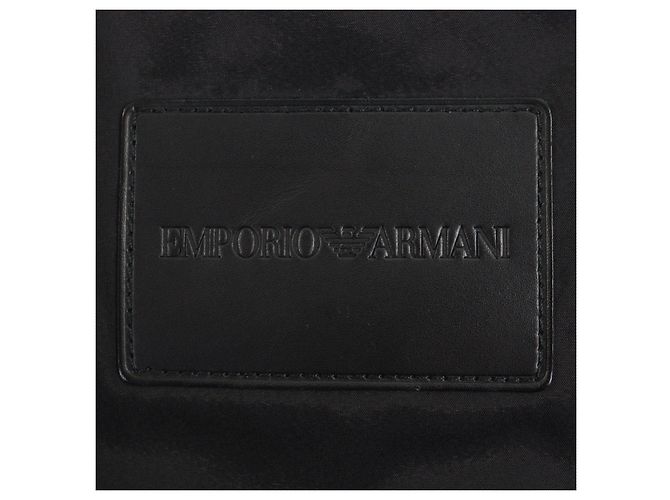 Blouson en cuir d'agneau Emporio Armani Noir - vue 8