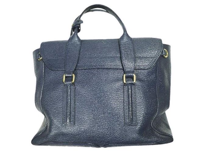 Autre Marque 3.1 Phillip Lim PASHLI MEDIUM SATCHEL Bolsa 2 em 1 em couro de vaca Azul Azul marinho - vista 2