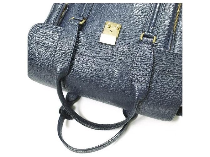 Autre Marque 3.1 Phillip Lim PASHLI MEDIUM SATCHEL Bolsa 2 em 1 em couro de vaca Azul Azul marinho - vista 5