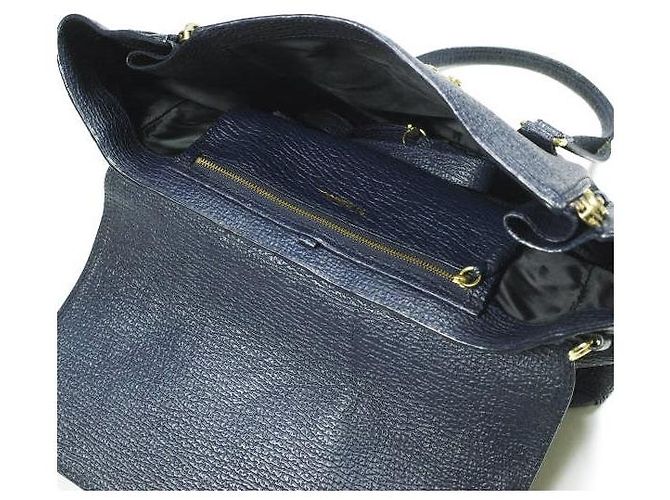Autre Marque 3.1 Phillip Lim PASHLI MEDIUM SATCHEL Bolsa 2 em 1 em couro de vaca Azul Azul marinho - vista 8