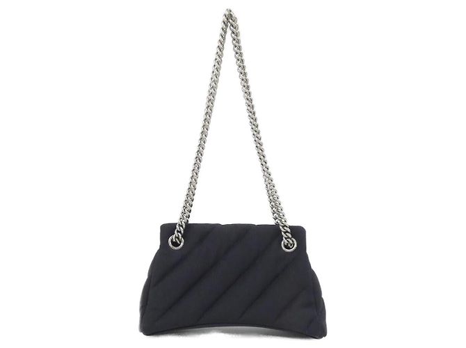Borsa a tracolla Balenciaga CLUSH CHAIN SMALL in nylon Nero - vista 2