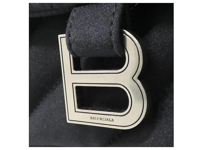 Borsa a tracolla Balenciaga CLUSH CHAIN SMALL in nylon Nero - vista 4