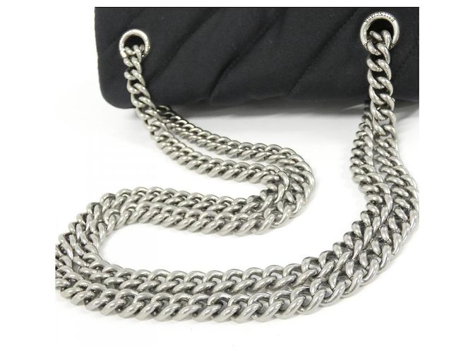 Borsa a tracolla Balenciaga CLUSH CHAIN SMALL in nylon Nero - vista 7