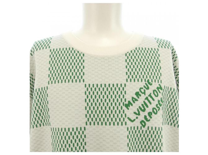 Top de algodão Louis Vuitton Marrom Branco Verde - vista 5