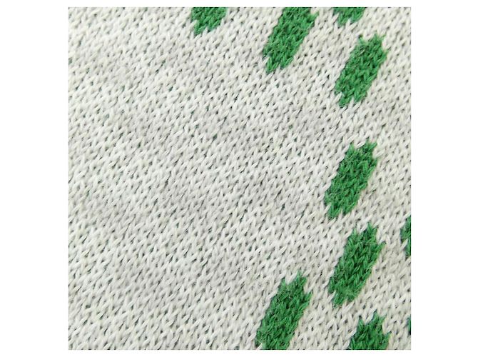 Top de algodão Louis Vuitton Marrom Branco Verde - vista 7