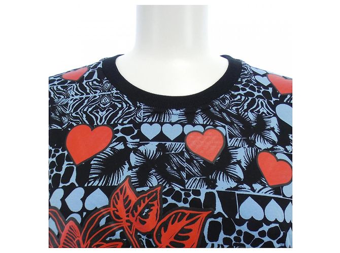 Hermès T-shirt in cotone Hermes Nero Rosso Blu - vista 5