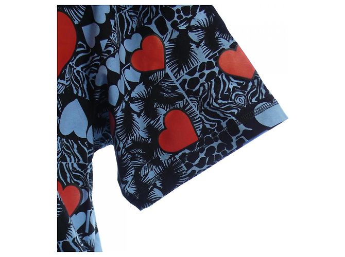 Hermès T-shirt in cotone Hermes Nero Rosso Blu - vista 6