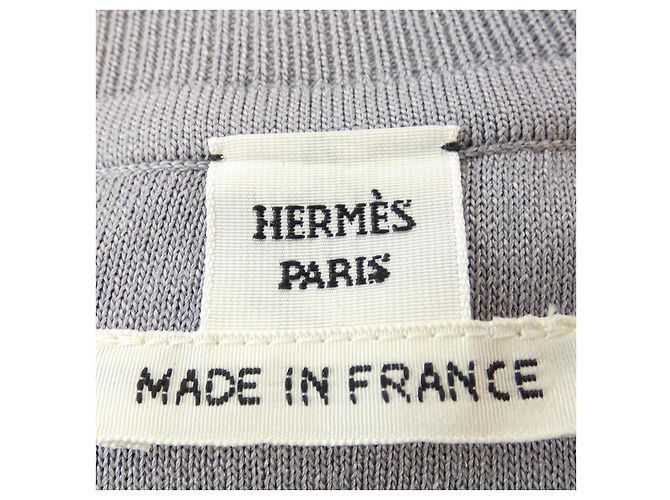 Hermès Wolle-Seide-Strick Hermes Blau - Ansicht 4
