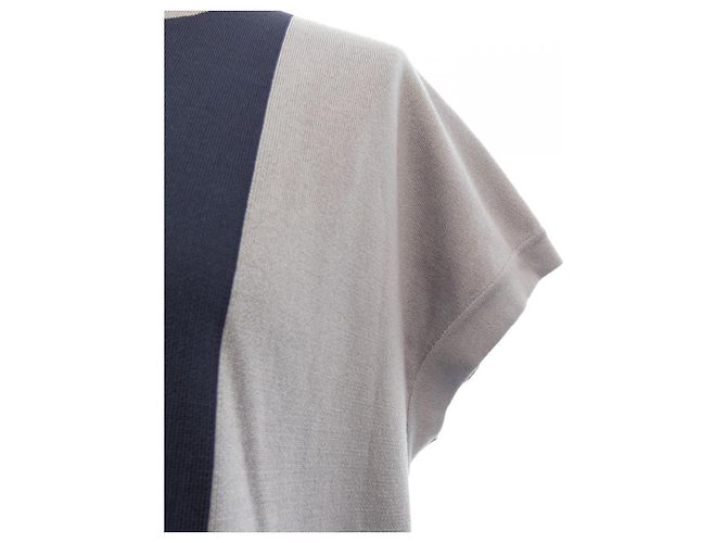 Hermès Wolle-Seide-Strick Hermes Blau - Ansicht 6