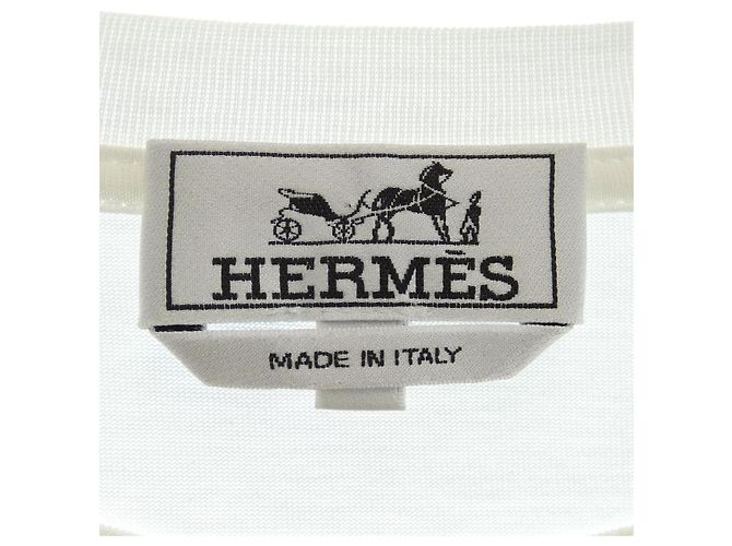Hermès Camiseta de algodón Hermes XXL Blanco - vista 4