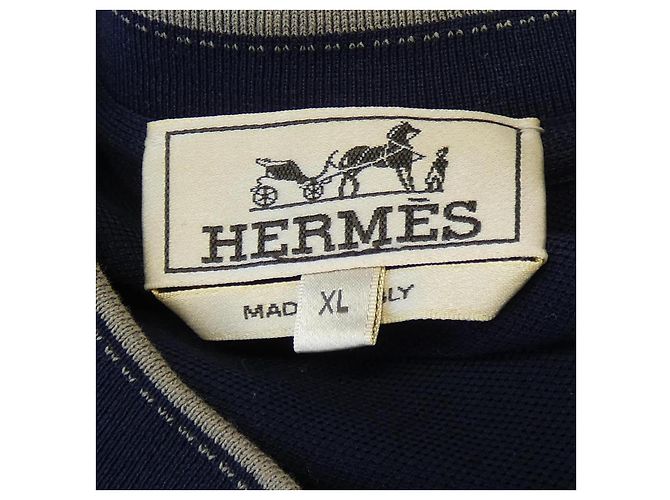Hermès Camiseta de algodón Hermes XL Azul Azul marino - vista 4