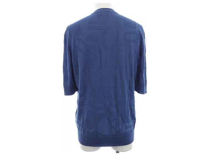 Hermès Top de punto de lana Hermes Azul - vista 2