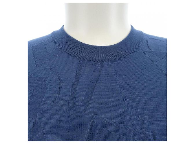 Hermès Top de punto de lana Hermes Azul - vista 5