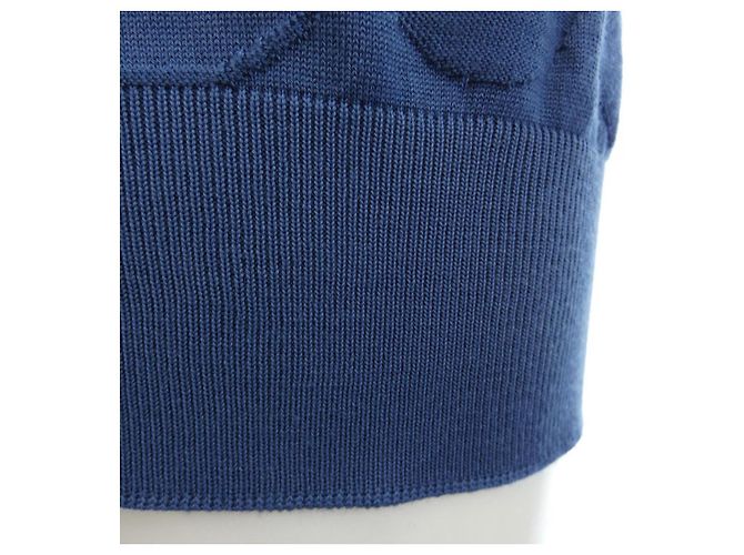 Hermès Top de punto de lana Hermes Azul - vista 7