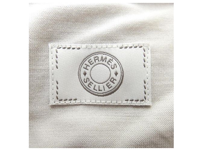 Hermès Camiseta de algodón Hermes Clic de Selle Sellier Beige - vista 4