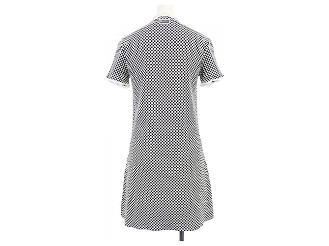 Microcheck Kleid Louis Vuitton Schwarz Weiß - Ansicht 2