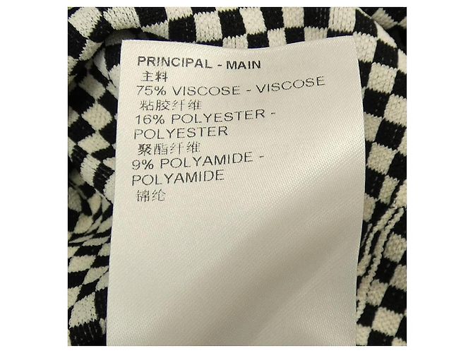 Microcheck Kleid Louis Vuitton Schwarz Weiß - Ansicht 3