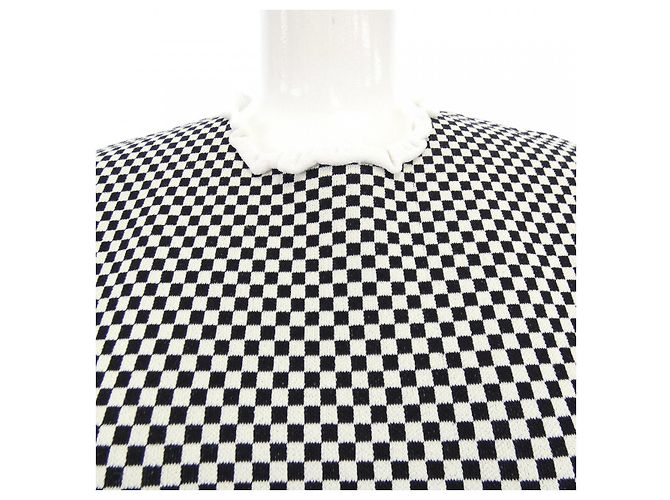 Microcheck Kleid Louis Vuitton Schwarz Weiß - Ansicht 5