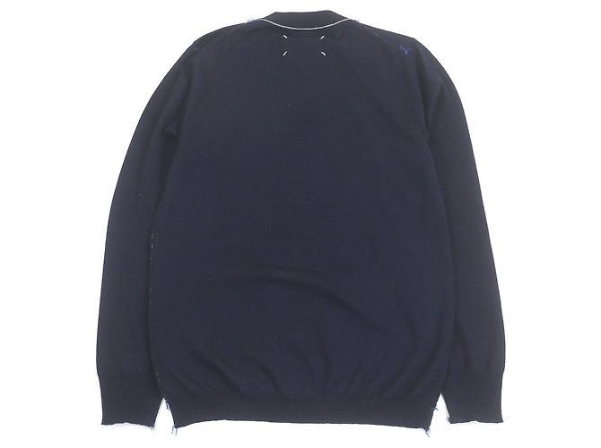 Maison Martin Margiela Maison Margiela 14 Stitch Design Wollpullover Blau Marineblau - Ansicht 3