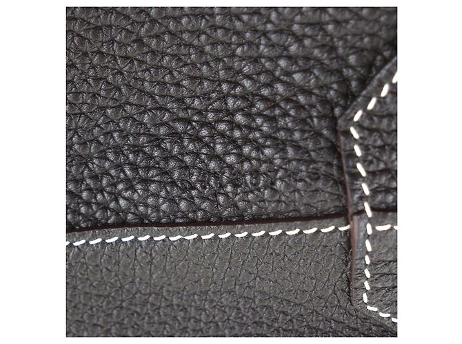 Bolsa Tote Hermès Double Sens45 Taurillon Clemence Marrom - vista 11