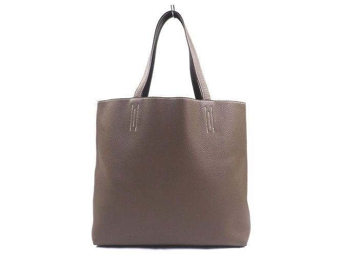 Bolsa Tote Hermès Double Sens45 Taurillon Clemence Marrom - vista 3