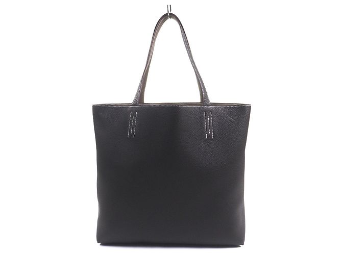 Bolsa Tote Hermès Double Sens45 Taurillon Clemence Marrom - vista 5