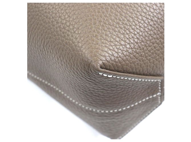 Bolsa Tote Hermès Double Sens45 Taurillon Clemence Marrom - vista 7