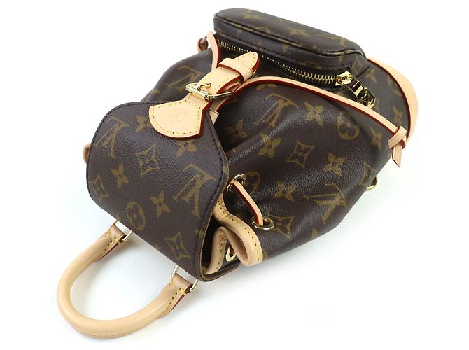 Zaino Louis Vuitton Montsouris MINI Monogram Marrone - vista 5