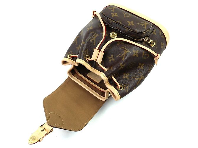 Zaino Louis Vuitton Montsouris MINI Monogram Marrone - vista 8
