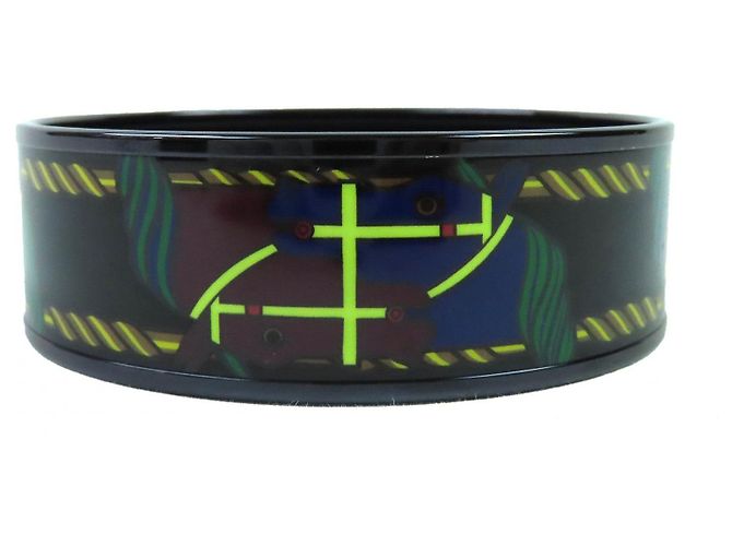 Hermès Bracciale in smalto Hermes Click HH/Bandana Nero - vista 3