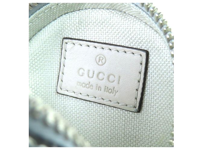 Gucci GG Pattern Patent Leather Pouch Silber - Ansicht 8
