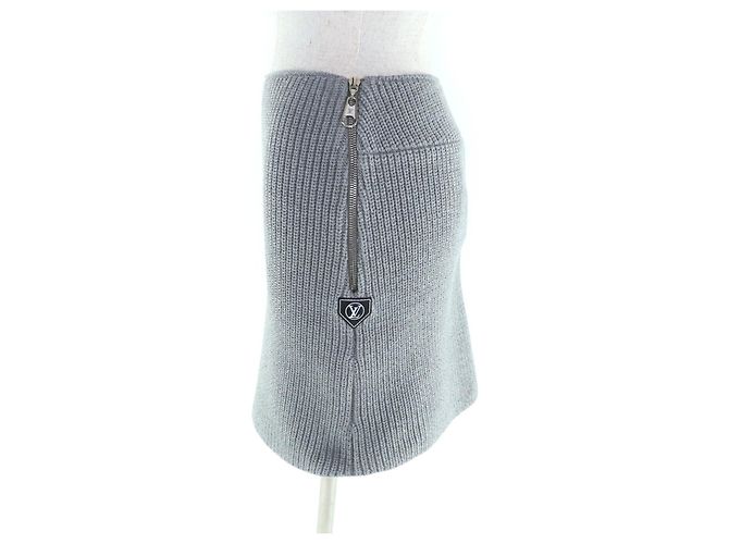 Falda de lana Louis Vuitton Castaño - vista 3