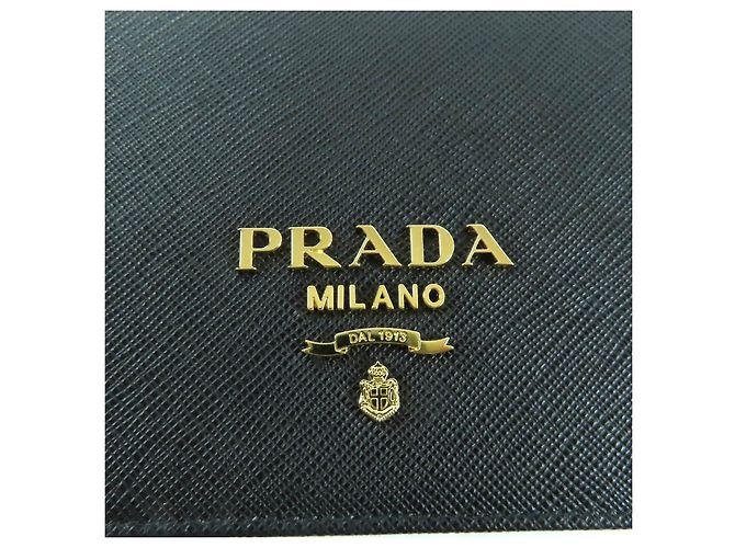 Borsa a tracolla in pelle Saffiano Prada 1BP053 Nero - vista 10