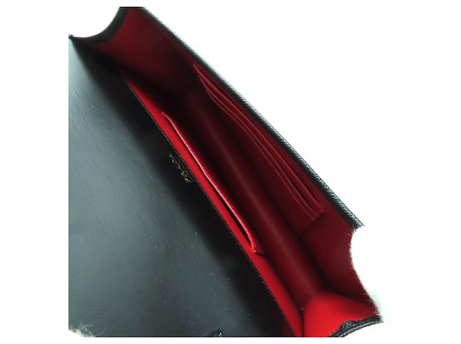 Borsa a tracolla in pelle Saffiano Prada 1BP053 Nero - vista 5