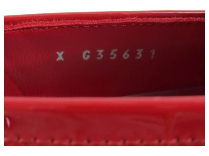 Mocassini Chanel G35631 in vernice Rosso - vista 12