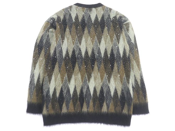 Céline CELINE Cardigan aus gebürstetem Mohair mit Stickerei Grün - Ansicht 3